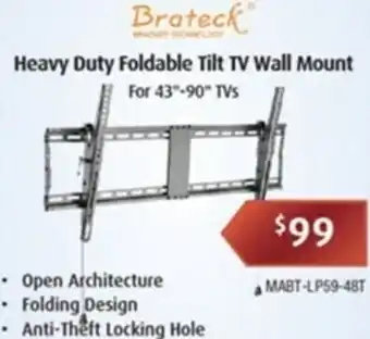 Leader Computers Heavy Duty Foldable Tilt TV Wall Mount offer