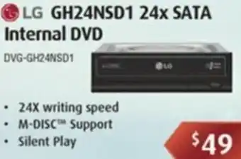 Leader Computers LG GH24NSD1 24x SATA Internal DVD offer