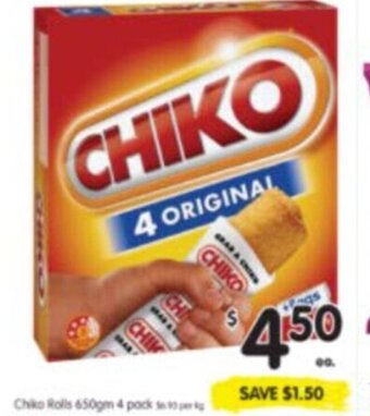 Chiko Rolls 650gm 4 pack