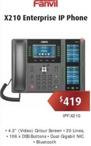 X210 Enterprise IP Phone