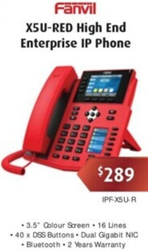 Leader Computers X5U-Red High End Enterprise IP Phone offer