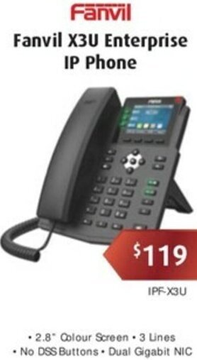 Leader Computers Fanvil X3U Enterprise IP Phone offer
