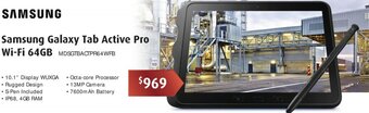Leader Computers Samsung Galaxy Tab Active Pro Wi-Fi 64GB offer