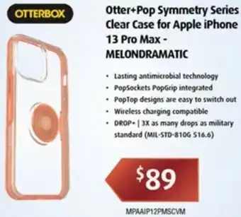 Leader Computers Otter+Pop Symmetry Series Clear Case For Apple iPhone 13 Pro Max- Melondramatic offer