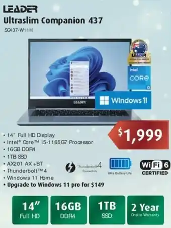 Leader Computers Leader Ultraslim Companion 437 offer
