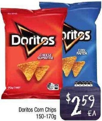 Foodworks Doritos Corn Chips 150-170g offer