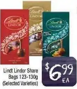 Lindt Lindor Share Bags 123-130g