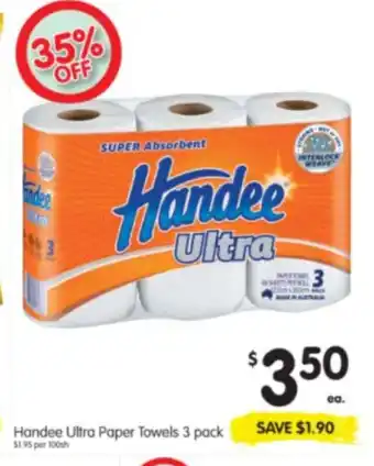 Spar Hondee Ultra Paper Towels 3 Pack offer