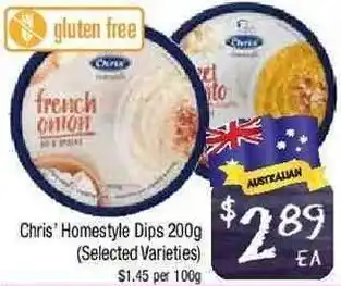 Chri's Homestyle Dips 200g