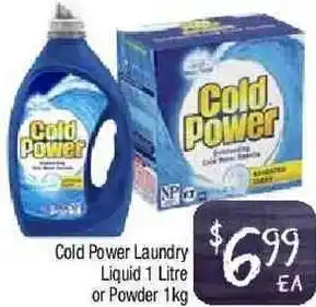 Foodworks Cold Power Laundry Liquid 1 Litre Or Powder 1Kg offer