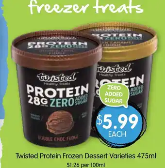 Spudshed Twisted protein frozen dessert varieties offer