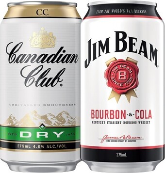 IGA Canadian Club & Dry or Jim Beam & Cola 4.8% Varieties 10 Pack offer