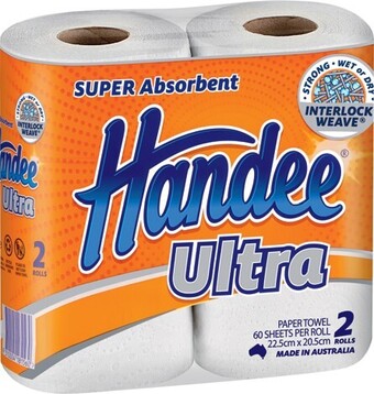 IGA Handee Ultra Paper Towel 2 Pack or Double Length 1 Pack offer