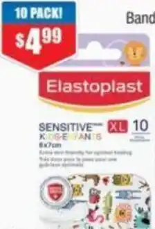 Chemist Warehouse Elastoplast Kids Sensitive XL Strips offer