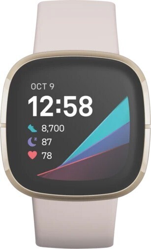 The Good Guys Fitbit Sense - Lunar White/Soft Gold offer