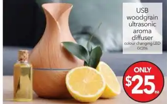 Cheap as Chips USB Woodgrain Ultrasonic Aroma Diffuser offer