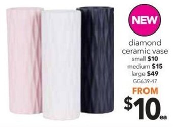 Cheap as Chips Diamond Ceramic Vase Small offer
