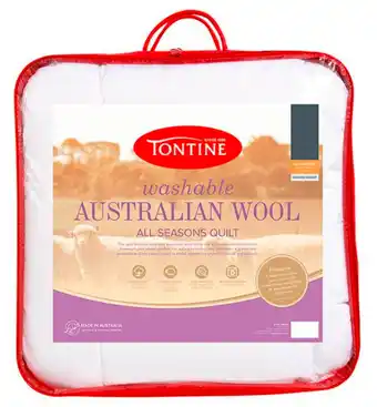 Harris Scarfe Tontine 350gsm washable australian wool quilt kb offer