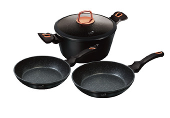 Harris Scarfe Taste the difference 4pc black rose cookset offer