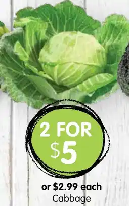 Spudshed Cabbage offer