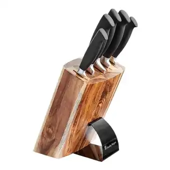 Harris Scarfe Stanley rogers quickdraw 6pc acacia knife block set offer