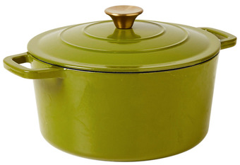 Harris Scarfe Smith + nobel 5l luxe cast iron casserole khaki offer