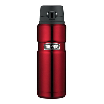 Harris Scarfe Thermos king stainless steel red flip bottle 710ml offer