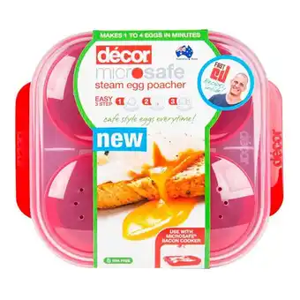 Harris Scarfe Decor microsafe microwavable steam egg poacher 4 egg offer