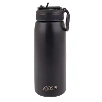 Oasis 780ml double wall insulated sport bottle with sipper black