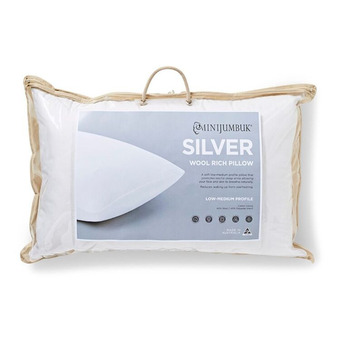 Harris Scarfe Minijumbuk silver wool pillow offer