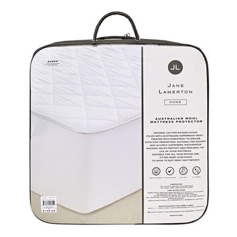 Harris Scarfe Jane lamerton australian wool mattress protector qb offer