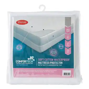 Harris Scarfe Tontine soft cotton mattress protector qb offer