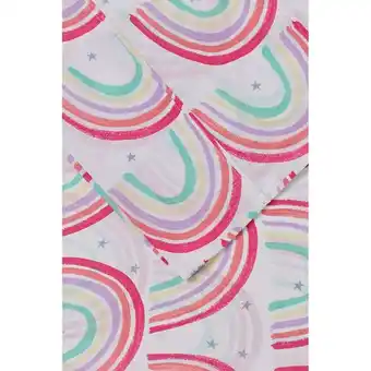 Harris Scarfe Happy kids rainbow printed microfibre sheet set sb offer