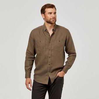 J.c. lanyon avery long sleeve linen shirt