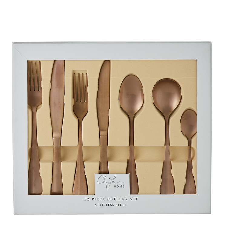 Chyka home amayla 42pc cutlery set offer at Harris Scarfe