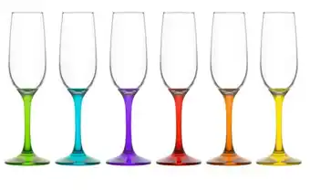 Harris Scarfe Artcraft ava colour 6pc champagne flute sets offer