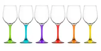 Harris Scarfe Artcraft ava colour 6pc white wine sets offer