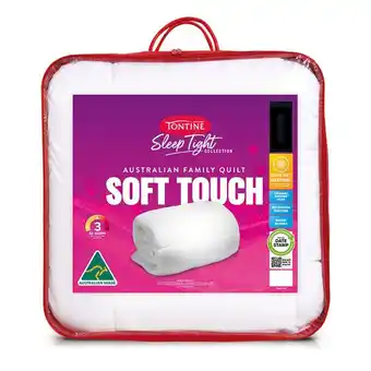 Harris Scarfe Tontine sleep tight soft touch quilt qb offer