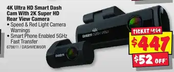 JB Hi-Fi 4k ultra hd smart dash cam with 2k super hd rear view camera offer