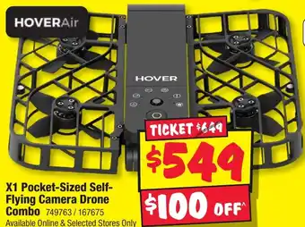 JB Hi-Fi X1 pocket-sized self- flying camera drone combo offer