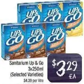 Foodworks Sanitarium Up & Go 3x250 ml offer