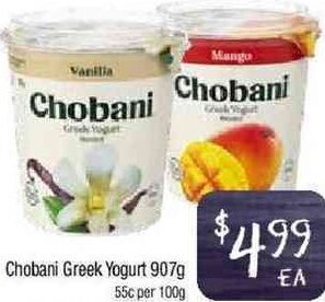 Foodworks Chobani Greek Yogurt 907g offer