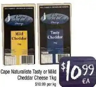 Cape Naturaliste Tasty Or Mild Cheddar Cheese 1 Kg
