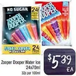 Foodworks Zooper Dooper Water Ice 27x70 ml offer