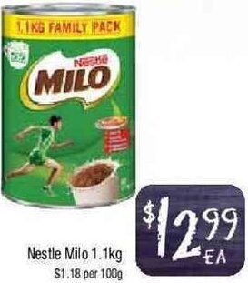 Foodworks Nestle Milo 1.1kg offer