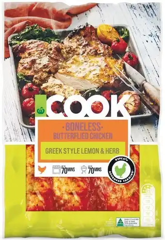 Woolworths Woolworths COOK Boneless Butterflied Varieties with RSPCA Approved Chicken u2013 From the Meat Dept offer