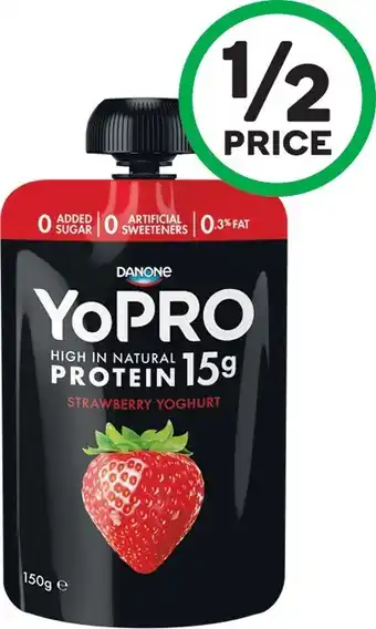 Woolworths Danone YoPRO Pouch 150g offer