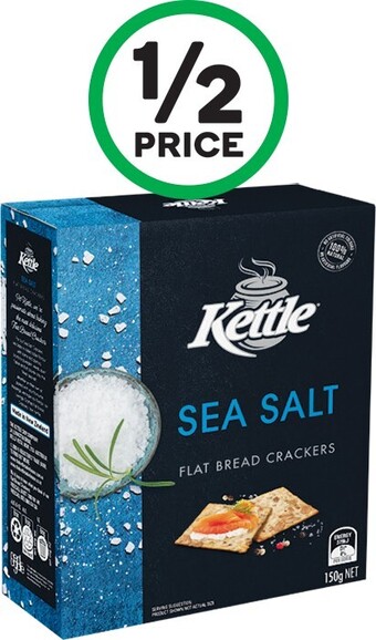 Woolworths Kettle Flat Bread Crackers 150g offer