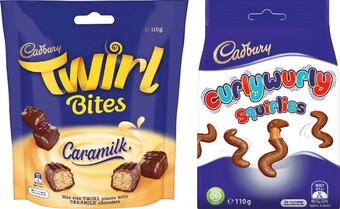 Woolworths Cadbury Bites 110-135g offer