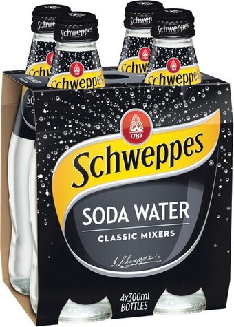 Schweppes Soft Drink, Mineral Water or Mixer Varieties 4 x 300ml